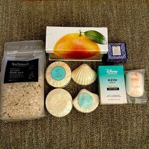 Set of 9 Bath Items - Spa Naturals, Disney, Paris, Greenbrier